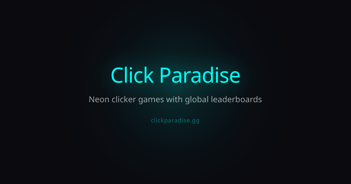 Click Paradise — Neon Clicker Games
